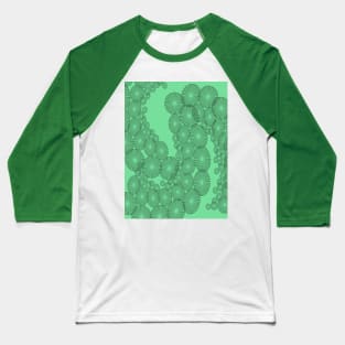 Green Fractal Baseball T-Shirt